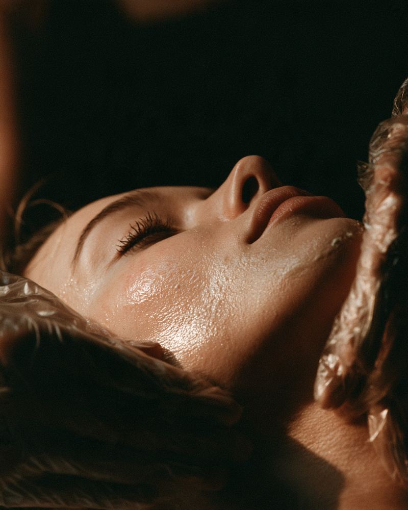 Imagen ilustrativa: rostro relajado durante un facial